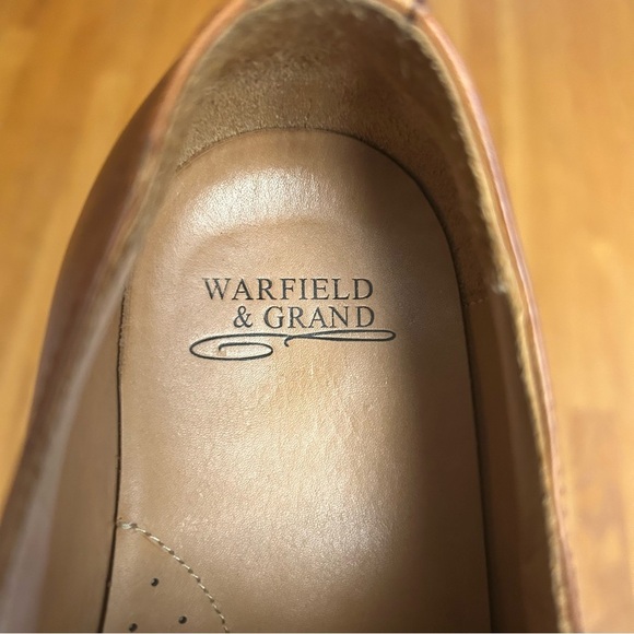 WARFIELD & GRAND Men's Brown Cap Double Monk Strap Leather Loafers - Picture 6 of 8